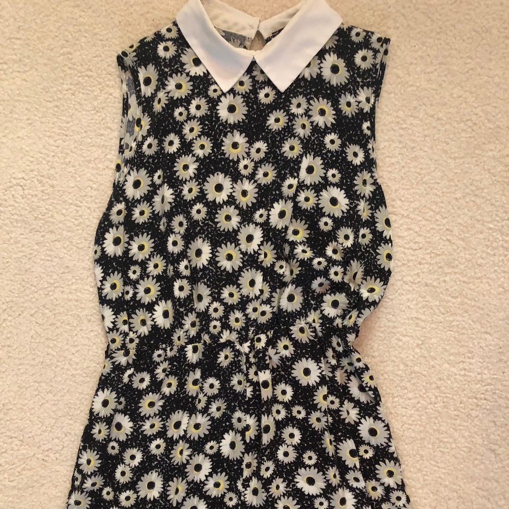 Collared Floral Romper